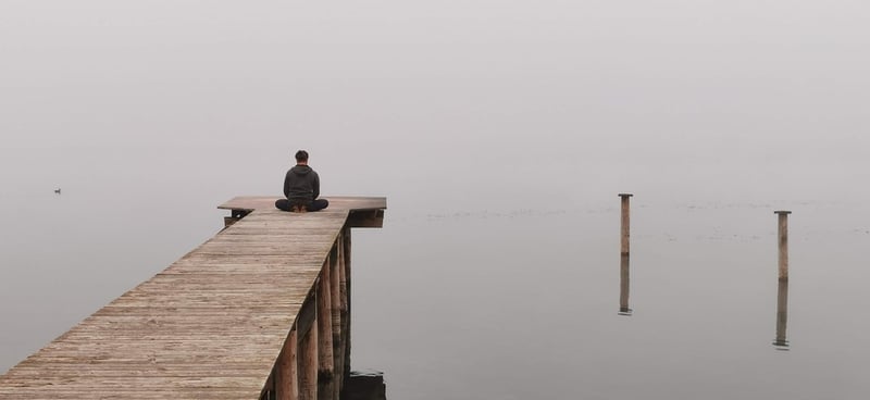 Meditation silhouette
